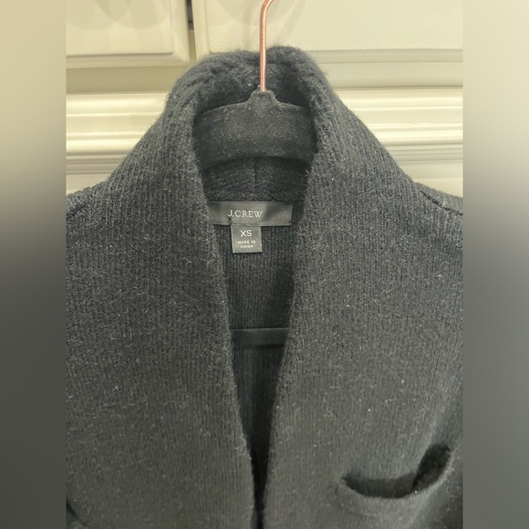 J Crew Cocoon Cardigan Blazer Sweater jacket Black XS GUC - Picture 2 of 5